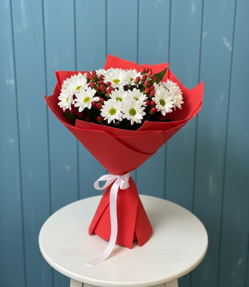 Букет цветов из: Хризантемы в Горном Саратовская область