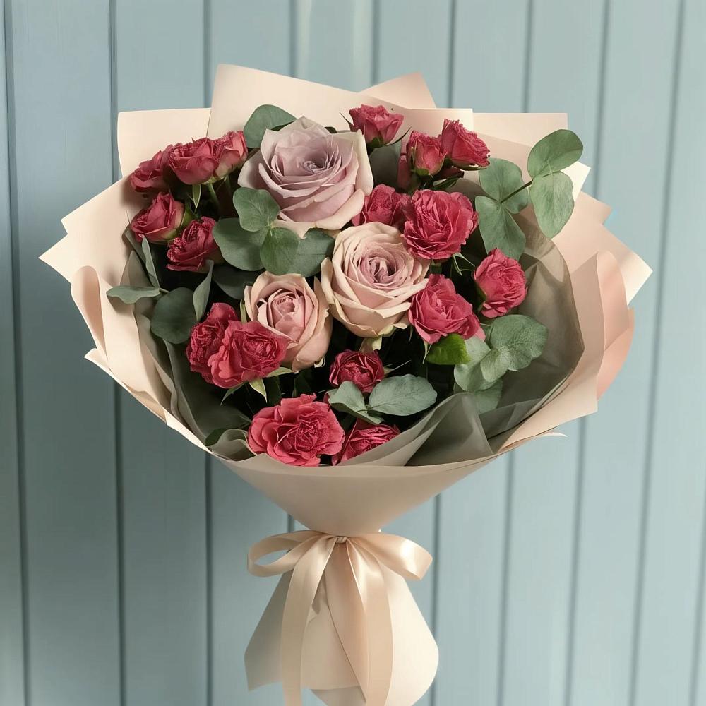 Букет цветов из: Гвоздики и Розы в Горном Саратовская область
