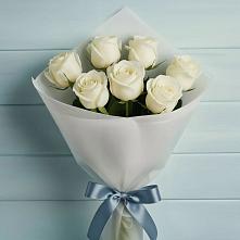 Букет 7 Белых роз Эдлесс Лав в Горном Саратовская область