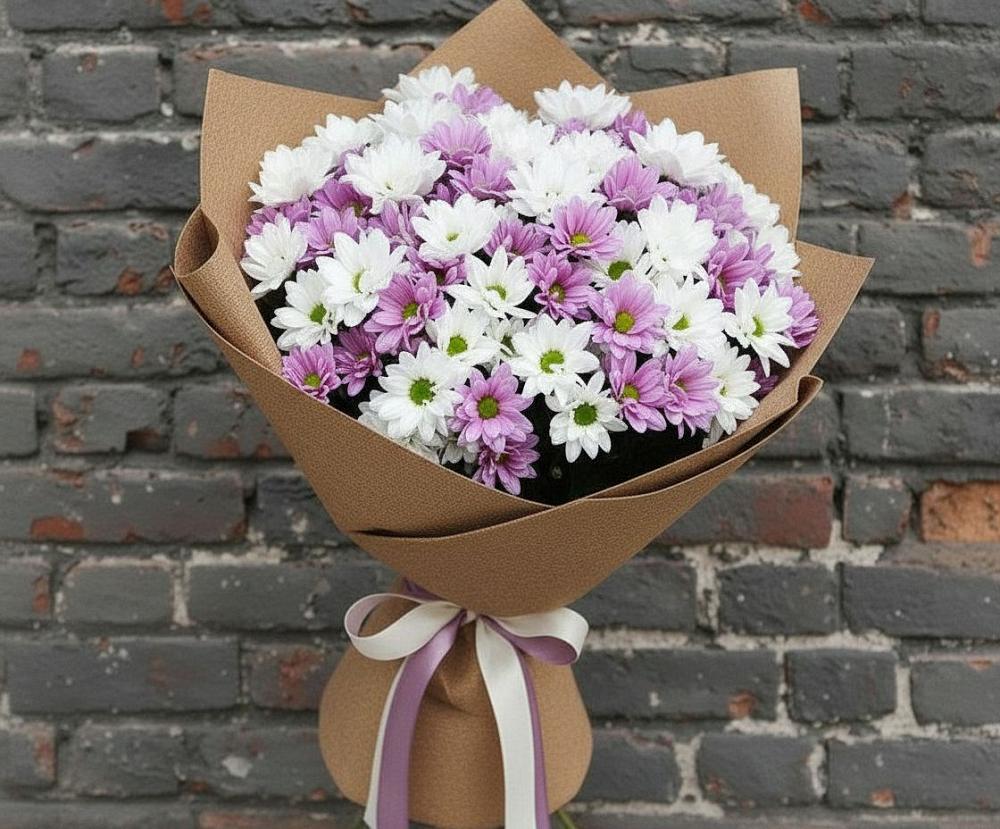 Букет цветов из: Хризантемы в Горном Саратовская область