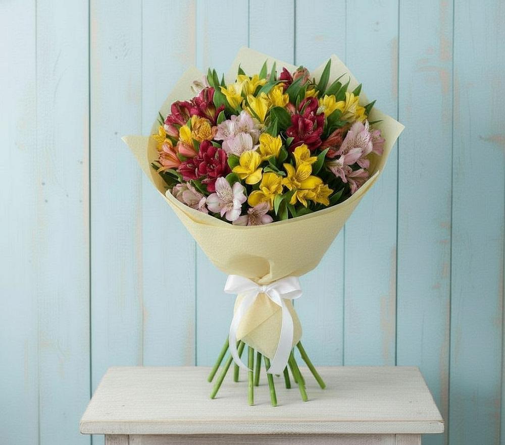 Букет цветов из: Альстромерии в Горном Саратовская область