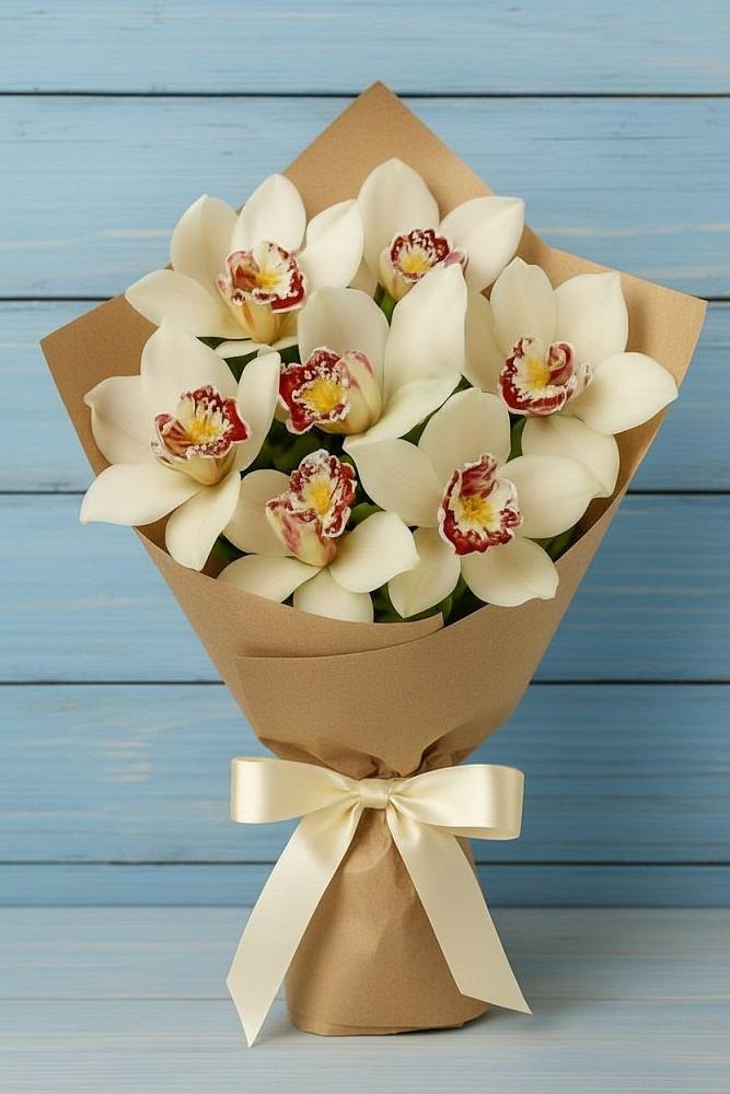 Букет цветов из: Орхидеи и Розы в Горном Саратовская область